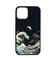 Personalised Case Trop Saint for iPhone 14 15 16 Pro Max Night Time Japanese Waves