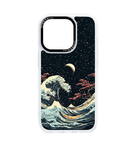 Coque Personnalisée Trop Saint pour iPhone 14 15 16 Pro Max Vagues Japonaises Nocturnes Coque Personnalisée Trop Saint pour iPhone 14 15 16 Pro Max Vagues Japonaises Nocturnes