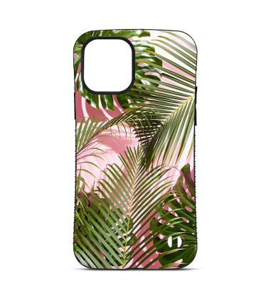 Coque Personnalisée Trop Saint pour iPhone 14 15 16 Pro Max Belles Feuilles de la Jungle