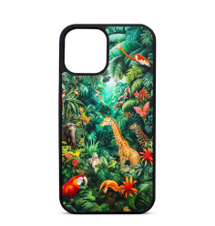 Coque Personnalisée pour iPhone 14 15 16 Pro Max Animaux de la Jungle