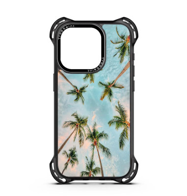Personalised Case Trop Saint for iPhone 14 15 16 Pro Max Summer sky and Palm Trees
