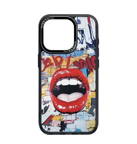 Personalised Case Trop Saint for iPhone 14 15 16 Pro Max Graffiti Wall Mouth