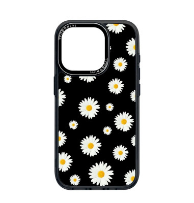 Coque Personnalisée Trop Saint pour iPhone 14 15 16 Pro Max Marguerites Blanches