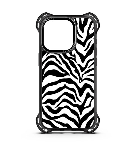Personalised Case Trop Saint for iPhone 14 15 16 Pro Max white and black zebra