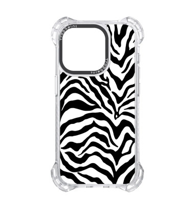 Coque Personnalisée Trop Saint pour iPhone 14 15 16 Pro Max Zèbre Blanc et Noir