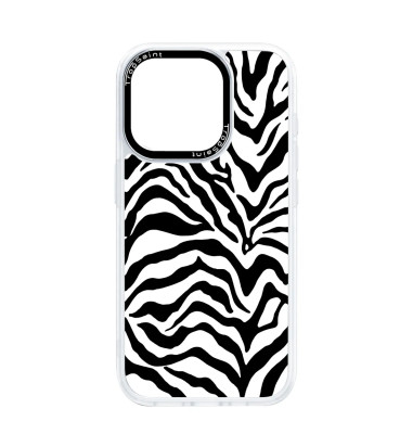 Coque Personnalisée Trop Saint pour iPhone 14 15 16 Pro Max Zèbre Blanc et Noir