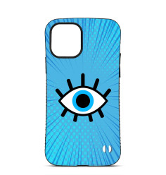 Personalised Case Trop Saint for iPhone 14 15 16 Pro Max Evil Eye Turquoise Background 2