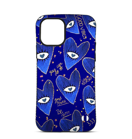Coque Personnalisée Trop Saint pour iPhone 14 15 16 Pro Max Evil Eye Good Vibes
