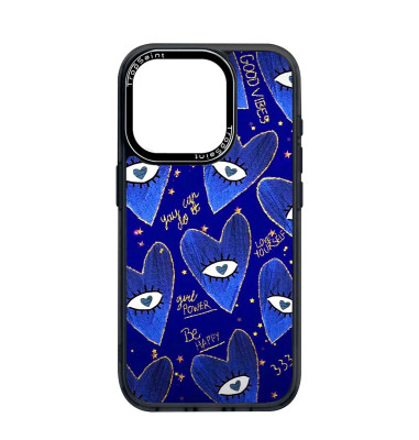 Coque Personnalisée Trop Saint pour iPhone 14 15 16 Pro Max Evil Eye Good Vibes