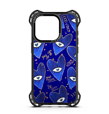 Personalised Case Trop Saint for iPhone 14 15 16 Pro Max Evil Eye Good Vibes