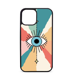 Personalised Case Trop Saint for iPhone 14 15 16 Pro Max Colourful Evil Eye