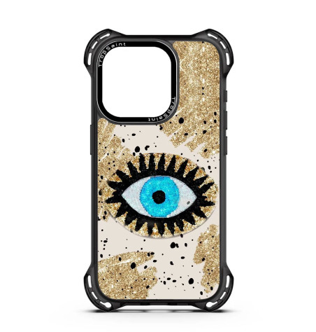Coque Personnalisée Trop Saint pour iPhone 14 15 16 Pro Max Evil Eye Doré Coque Personnalisée Trop Saint pour iPhone 14 15 16 Pro Max Evil Eye Doré