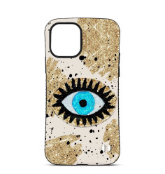 Personalised Case Trop Saint for iPhone 14 15 16 Pro Max Golden Evil Eye 2