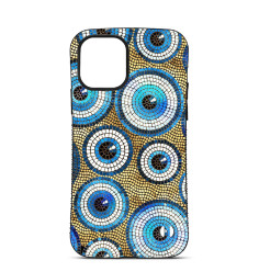 Coque Personnalisée Trop Saint pour iPhone 14 15 16 Pro Max Evil Eye en Mosaique 2