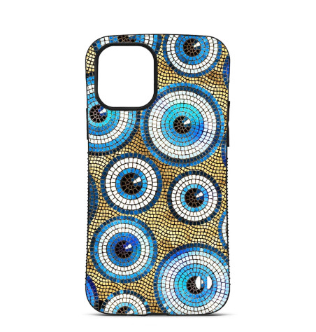 Custom Case Trop Saint for iPhone 14 15 16 Pro Max Evil Eye Mosaic