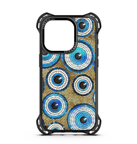 Custom Case Trop Saint for iPhone 14 15 16 Pro Max Evil Eye Mosaic