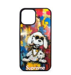 Printed Case for iPhone 14 15 16 Pro Max Snoopy With Cigar