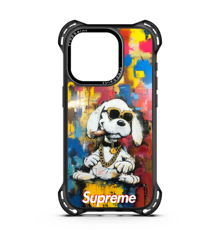 Coque personnalisée Trop Saint pour iPhone 14 15 16 Pro Max Snoopy avec des lunettes de soleil
