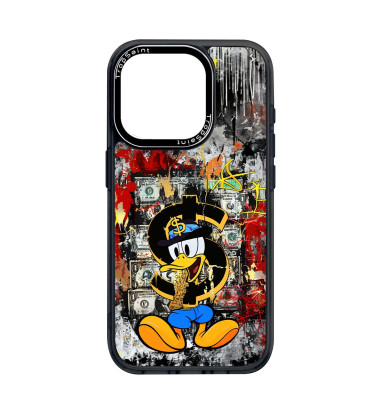 Coque personnalisée Trop Saint pour iPhone 14 15 16 Pro Max Donald Duck Tête en USD