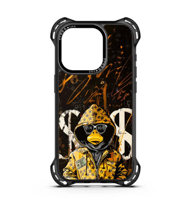 Coque personnalisée Trop Saint pour iPhone 14 15 16 Pro Max Donald Duck avec Veste Jaune LV