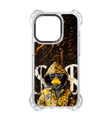 Coque personnalisée Trop Saint pour iPhone 14 15 16 Pro Max Donald Duck avec Veste Jaune LV