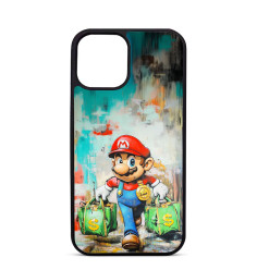 Personalised Case Trop Saint for iPhone 14 15 16 Pro Max Mario with money bags
