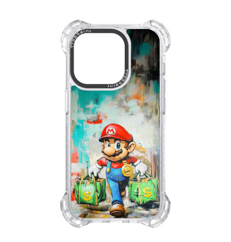 Personalised Case Trop Saint for iPhone 14 15 16 Pro Max Mario with money bags
