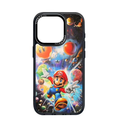 Coque Personnalisée Trop Saint pour iPhone 14 15 16 Pro Max Mario voyage intergalactique