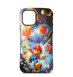 Coque Personnalisée Trop Saint pour iPhone 14 15 16 Pro Max Mario voyage intergalactique 2