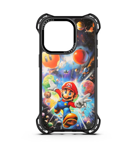 Personalised Case Trop Saint for iPhone 14 15 16 Pro Max Mario travels intergalactic