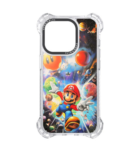 Coque Personnalisée Trop Saint pour iPhone 14 15 16 Pro Max Mario voyage intergalactique