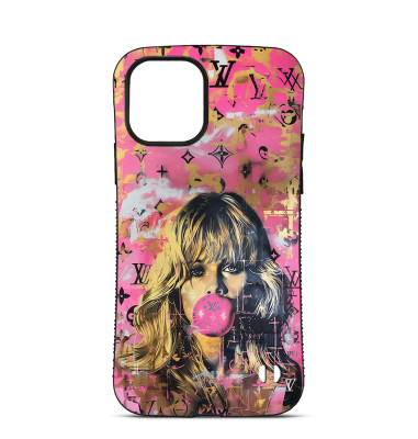 Personalised Case Trop Saint for iPhone 14 15 16 Pro Max B.B with LV Chewing Gum Brigitte Bardot