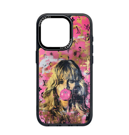 Personalised Case Trop Saint for iPhone 14 15 16 Pro Max B.B with LV Chewing Gum Brigitte Bardot