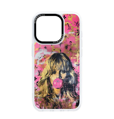 Coque Personnalisée Trop Saint pour iPhone 14 15 16 Pro Max B.B avec Chewing Gum LV Brigitte Bardot