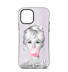 Coque Personnalisée Trop Saint pour iPhone 14 15 16 Pro Max B.B Saint Tropez brigitte bardot 2