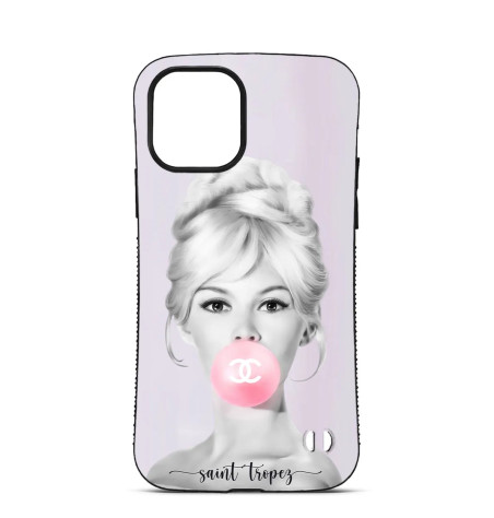 Coque Personnalisée Trop Saint pour iPhone 14 15 16 Pro Max B.B Saint Tropez brigitte bardot