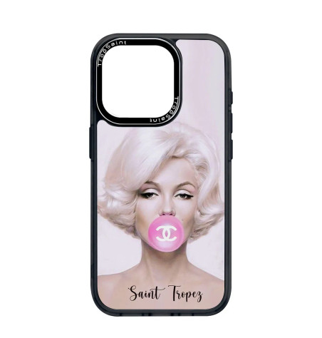 Coque Personnalisée Trop Saint pour iPhone 14 15 16 Pro Max Marilyn Monroe Saint Tropez Coque Personnalisée Trop Saint pour iPhone 14 15 16 Pro Max Marilyn Monroe Saint Tropez