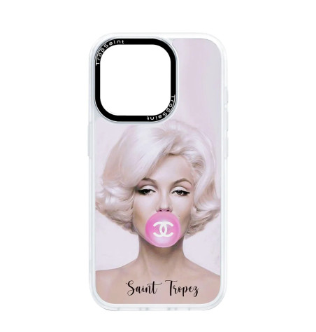 Coque Personnalisée Trop Saint pour iPhone 14 15 16 Pro Max Marilyn Monroe Saint Tropez Coque Personnalisée Trop Saint pour iPhone 14 15 16 Pro Max Marilyn Monroe Saint Tropez