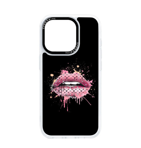 Personalised Case Trop Saint for iPhone 14 15 16 Pro Max Louis Vuitton Lips