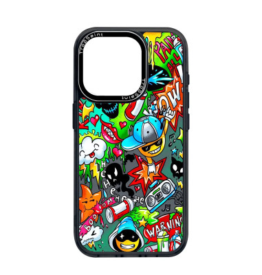 Coque Personnalisée Trop Saint pour iPhone 14 15 16 Pro Max Street Art Graffiti
