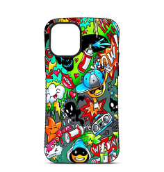 Coque Personnalisée Trop Saint pour iPhone 14 15 16 Pro Max Street Art Graffiti 2