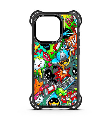 Coque Personnalisée Trop Saint pour iPhone 14 15 16 Pro Max Street Art Graffiti