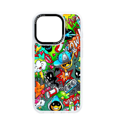 Personalised Case Trop Saint for iPhone 14 15 16 Pro Max Street Art Graffiti