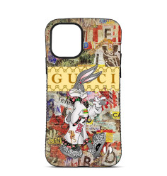 Personalised Case Trop Sain for iPhone 14 15 16 Pro Max Rich Bugs Bunny with Cigar and Gucci Outfit 2