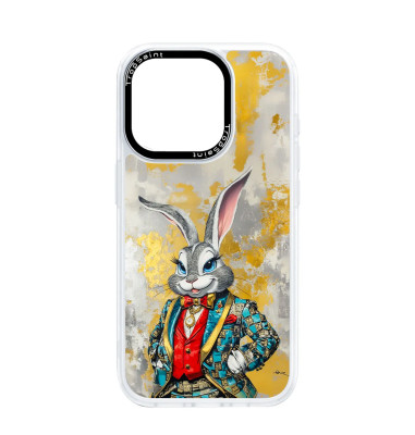 Coque Personnalisée Trop Saint pour iPhone 14 15 16 Pro Max Chic Bugs Bunny