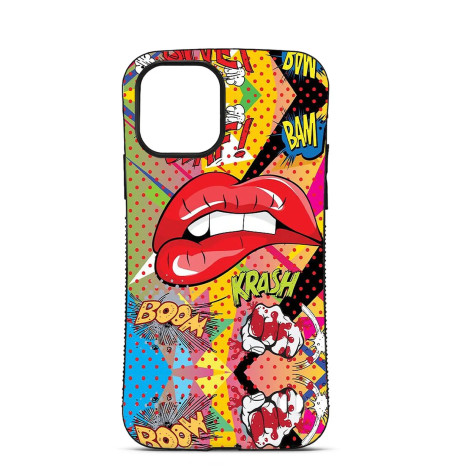 Personalised Case Trop Sain for iPhone 14 15 16 Pro Max Pop Art Sexy lips