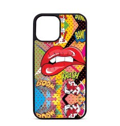 Personalised Case Trop Sain for iPhone 14 15 16 Pro Max Pop Art Sexy lips
