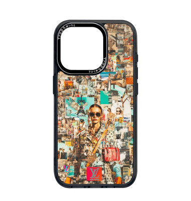 Coque Personnalisée Trop Sain pour iPhone 14 15 16 Pro Max Collage Photo Coloré Louis Vuitton Channel