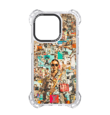 Personalised Case Trop Sain for iPhone 14 15 16 Pro Max Colourful Photo Collage Louis Vuitton Channel