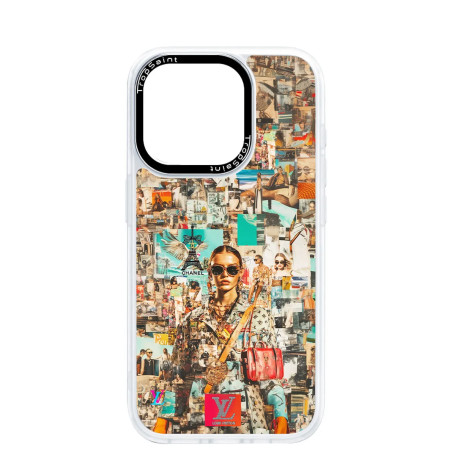 Personalised Case Trop Sain for iPhone 14 15 16 Pro Max Colourful Photo Collage Louis Vuitton Channel
